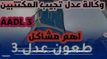 كيف تتحقق إلكترونياً من نتائج الطعون في برنامج عدل 3 لعام 2025